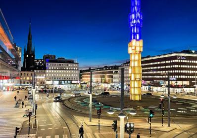 Stockholm, Sverige: Nobel Center till Slussen i Stockholm