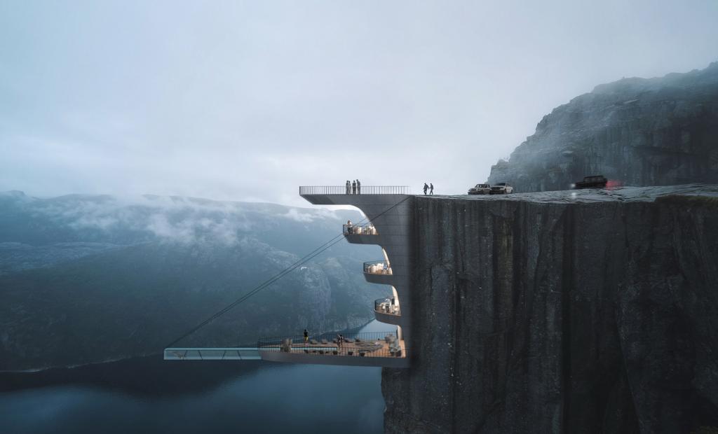 Norge: Norsk fjord kan få ett dramatiskt boutiquehotell