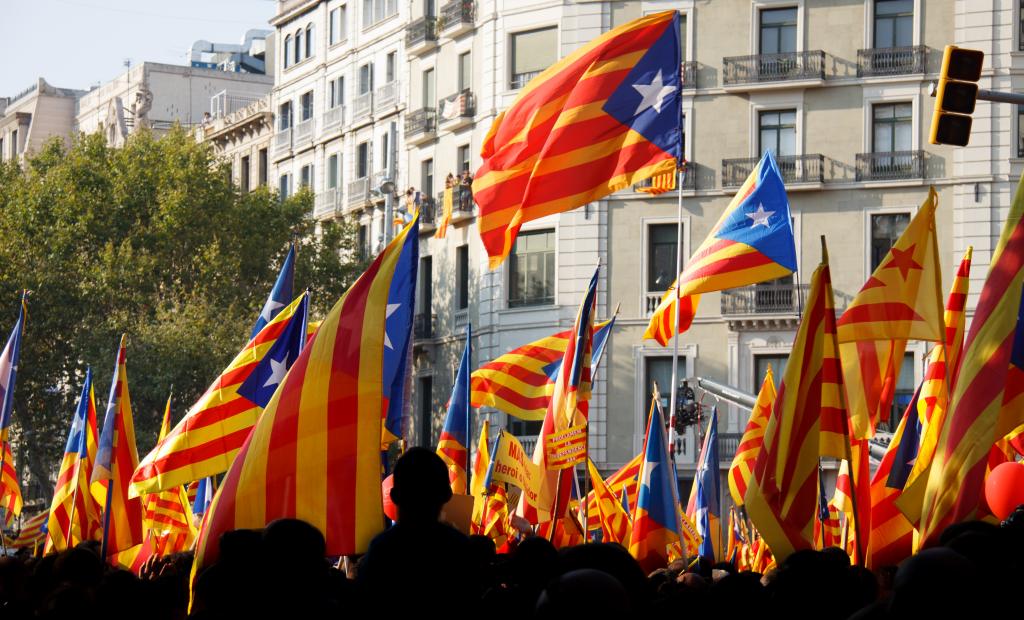 Barcelona, Spanien: Hett i Barcelona: Kataloniens nationaldag