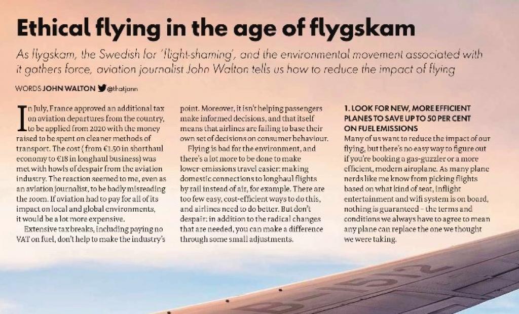 Svenska ordet flygskam dominerar internationella magasin i höst