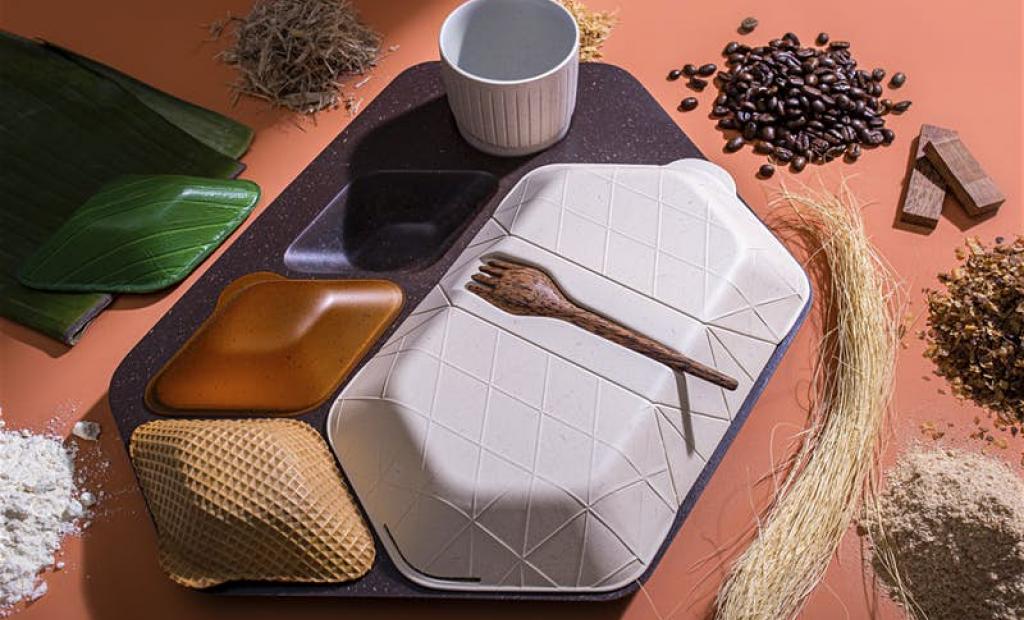 Framtidens flygplansmat: Ätbara matbrickor