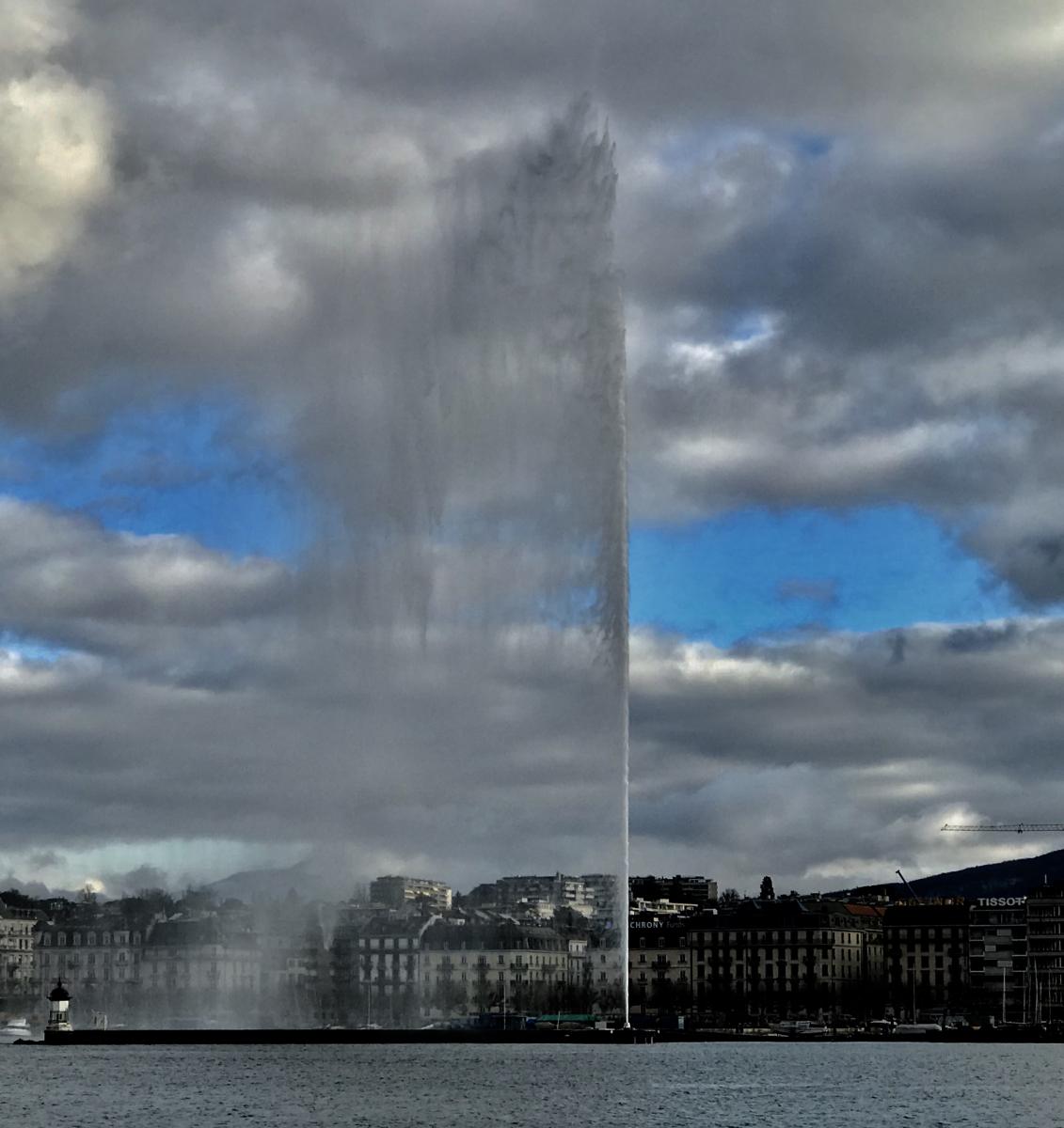 Genéves signum, vattenfontänen Jet d’Ea